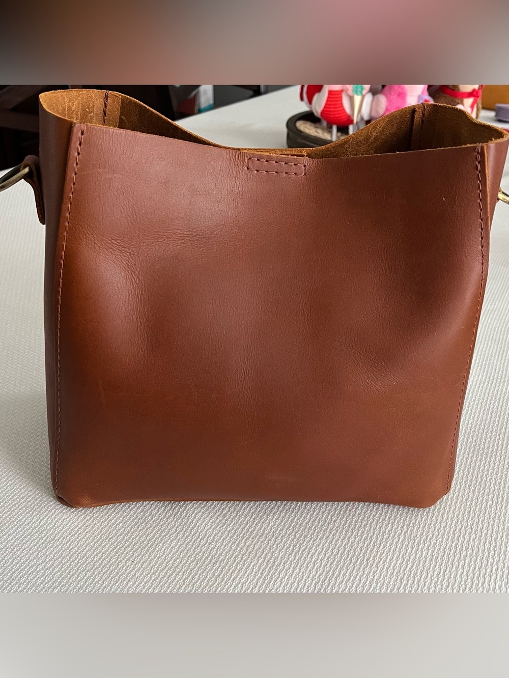 Portland Leather Goods Honey Butterfly Bucket Crossbody